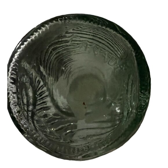 Vintage Libbey Green Glass Bottles Set Of 3 With Nautical & Leaf Motifs  Decorat - Picture 11 of 13